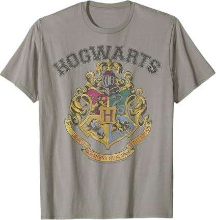 Harry Potter Hogwarts Vintage Crest Short Sleeve T-Shirt