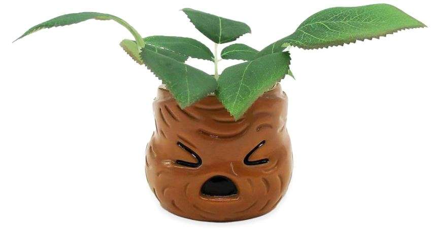 Silver Buffalo Harry Potter Mandrake Face Decorative Artificial Faux Greenery Plant in Ceramic