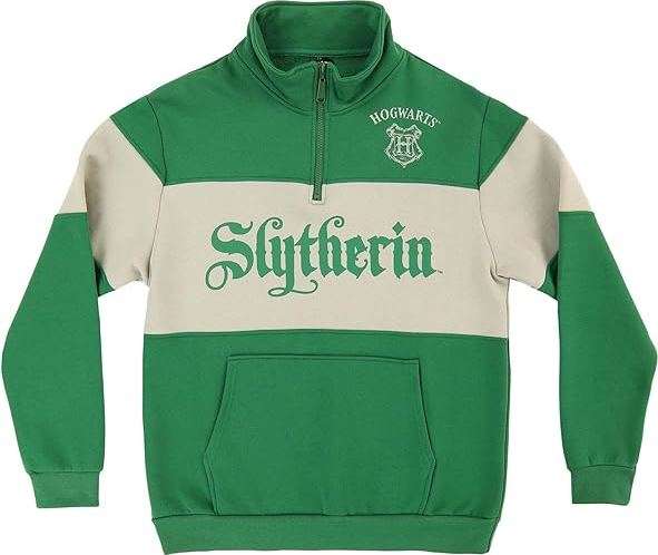 Adult Cakeworthy Slytherin 1/4 Zip Sweater | Harry Potter Apparel 