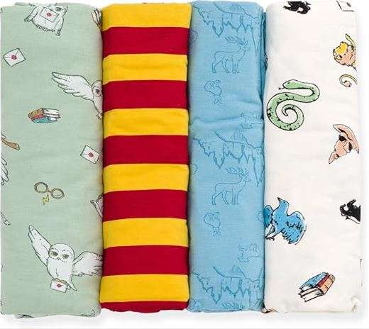 Harry Potter 4 Pack Swaddle Blankets - One Size Fits All