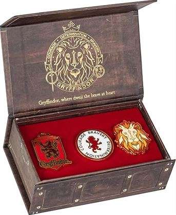 Harry Potter Enamel Pins, Set of 3 - Collectible Metal Pin Button Accessory - Officially Licensed - Book & Movie Gift for Kids, Boys, Girls & Teens 