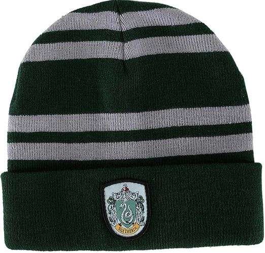 Adult Harry Potter Slytherin House Hat - Knitted Acrylic Hat with Embroidered Crest, Officially Licensed 