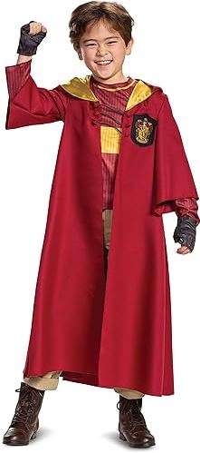 Harry Potter Quidditch Gryffindor Deluxe Children's Costume, Red & Gold 