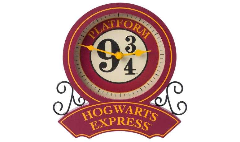 Silver Buffalo Harry Potter Platform 9 3/4 Station Wall Clock, 9.44 x 8.22 Inches