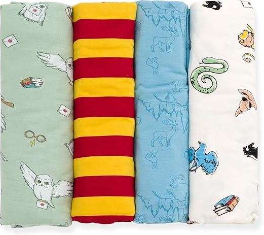 Harry Potter 4 Pack Swaddle Blankets - One Size Fits All 