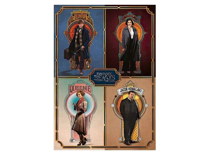 POSTER STOP ONLINE Fantastic Beasts and Where to Find Them - Movie Poster/Print (Characters in Frames) (Size 24" x 36") (Poster & Poster Strip Set)