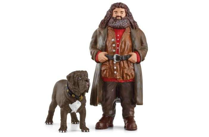 Schleich Harry Potter - Hagrid and Fang the Dog Figurines - 2 PC Harry Potter Set - Wizarding World Collectible Figures for Kids and Adults - Toys for Ages