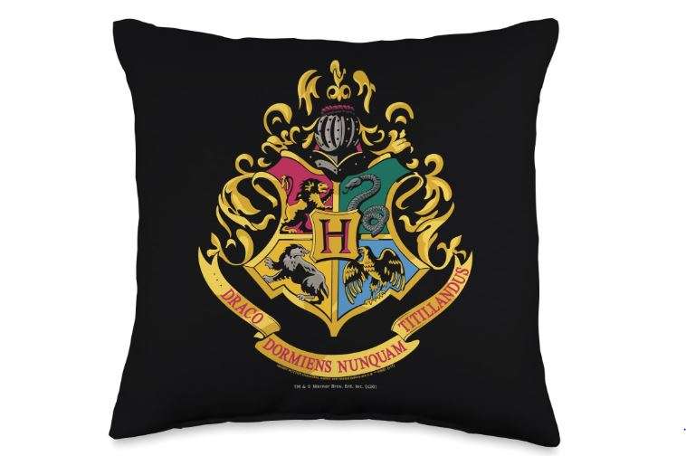 Harry Potter Hogwarts School Crest Throw Pillow