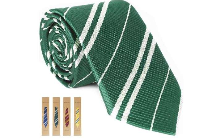 MISS FANTASY Halloween Cosplay Tie for Themed Party Costume Accessory - Classic Green Necktie, Unisex Adult, Satin (M, 58in) 
