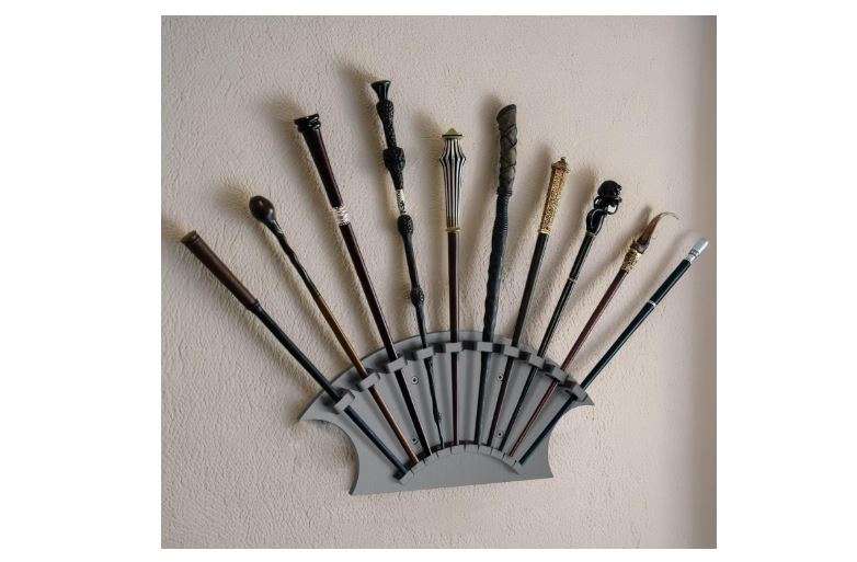 DAUCHVNY Wand Wall Mounted Display Holder for 10 Wands, Wand Display Stand for Wand Collectors and Enthusiasts, Wand Wall Mounted Display Holder for Living