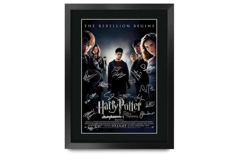 HWC Trading Order of the Phoenix Harry Potter The Cast Daniel Radcliffe Emma Watson Rupert Grint Gifts Printed Poster Signed Autograph Picture for Movie... 
