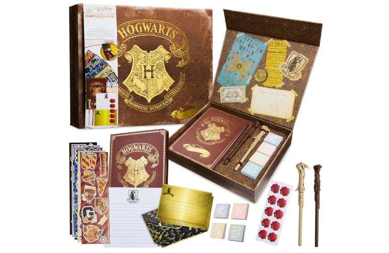 Harry Potter Stationary Set for Kids Teens Adults with Wand Pens Notebook Stickers Sticky Notes School Supplies Journaling Writing Gifts for Kids 