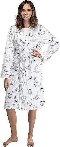 Harry Potter Womens Hedwig Owl Soft Minky Plush Robe
