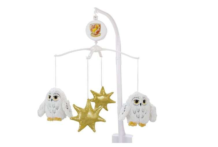 NoJo Warner Brothers Harry Potter Magical Moments White and Gold Hedwig Musical Mobile
