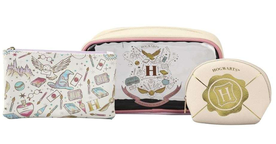 Bioworld Harry Potter Hogwarts Crest 3-Piece Travel Toiletry Set
