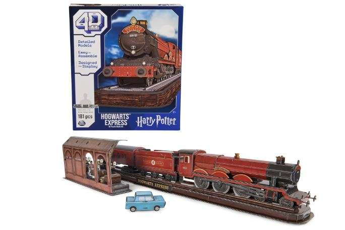 4D Build, Harry Potter Hogwarts Express 3D Puzzle Model Kit 181 Pcs 2.5 Ft Wide | Harry Potter Gifts Desk Decor | 3D Puzzles for Adults & Teens 12+
