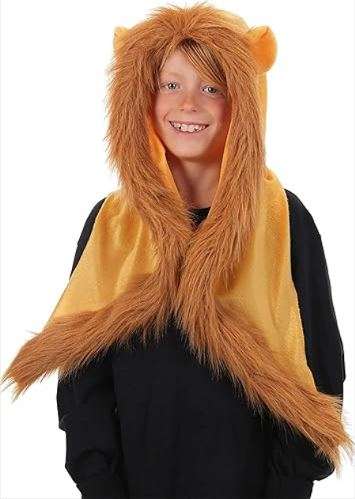 elope Furry Lion Costume Hood - Soft-Sculpted Ears with Faux Fur Trim, One Size Fits Most