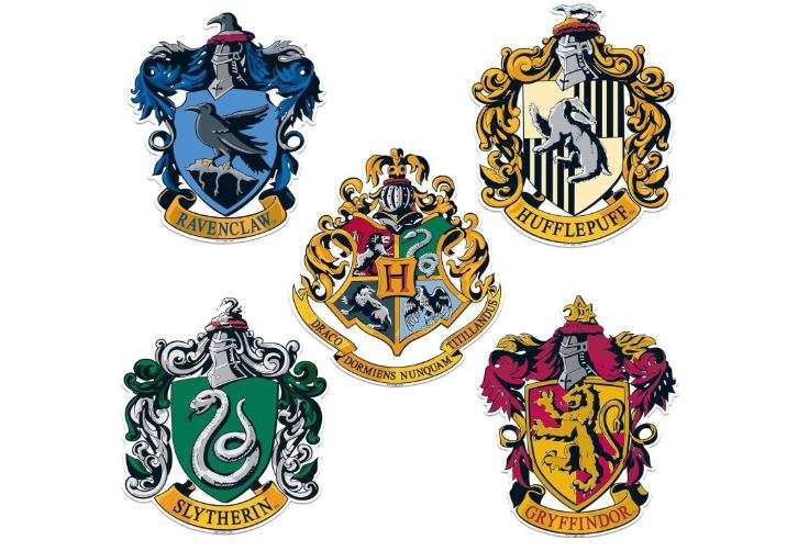 Harry Potter House Crests Sticker Pack Die Cut Vinyl Large Deluxe Stickers Variety Pack - Laptop, Water Bottle, Scrapbooking, Tablet, Skateboard,...