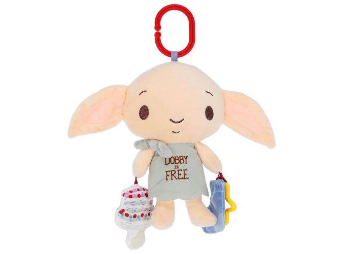 KIDS PREFERRED Dobby Plush Harry Potter Baby Teething Toys 3-6 Months, Halloween Baby Toys & Baby Teether, Minky Fabric Sensory Toys, Learning Toy