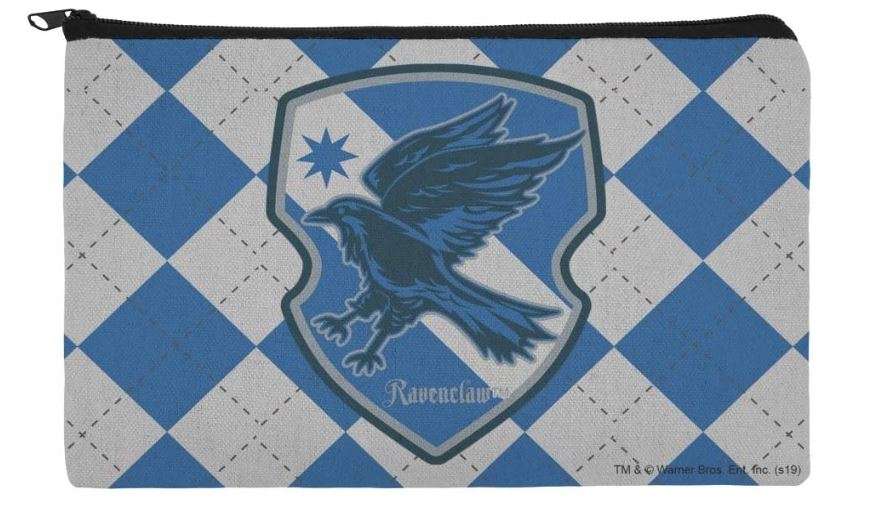 GRAPHICS & MORE Harry Potter Ravenclaw Plaid Sigil Makeup Cosmetic Bag Organizer Pouch
