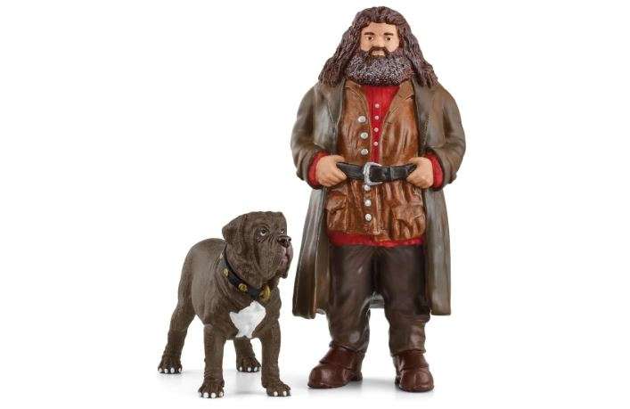 Schleich Harry Potter - Hagrid and Fang the Dog Figurines - 2 PC Harry Potter Set - Wizarding World Collectible Figures for Kids and Adults - Toys for Ages