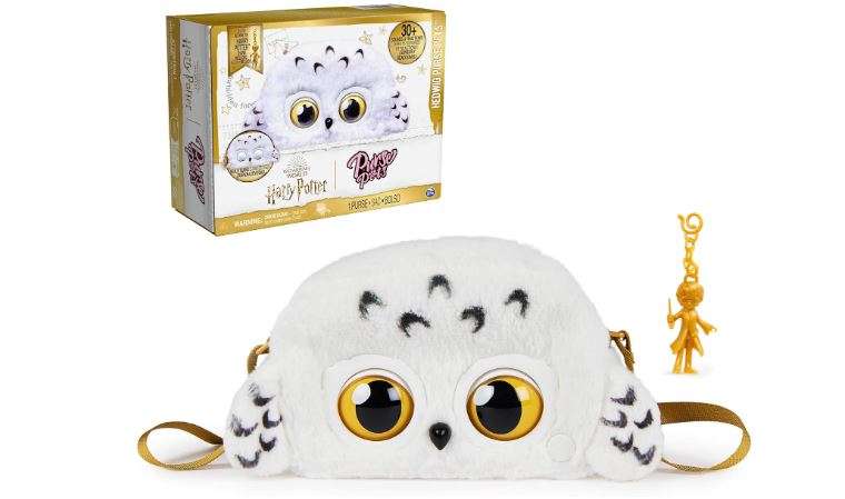 Wizarding World Harry Potter, Hedwig Purse Pets Interactive Pet Toy and Shoulder Bag, over 30 Sounds and Reactions, Kids Toys for Girls Ages 6 and up