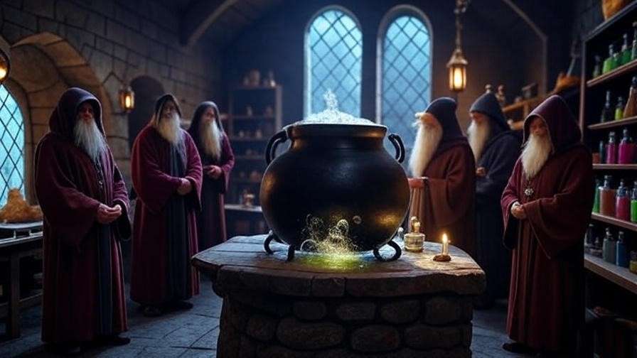 Interactive potion brewing at Harry Potter Experience Dallas exhibition.