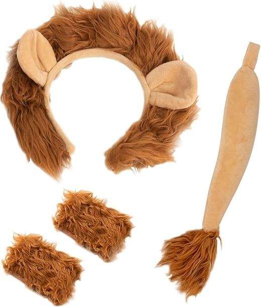 Funny Party Hats Lion Costume Headwear for Adults and Children - Materials, Adjustable Sizing, Perfect for Dress-Up and Parties