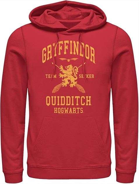 Fifth Sun Men's Harry Potter Gryffindor Quidditch Gold Team Seeker Pull Over Hoodie 