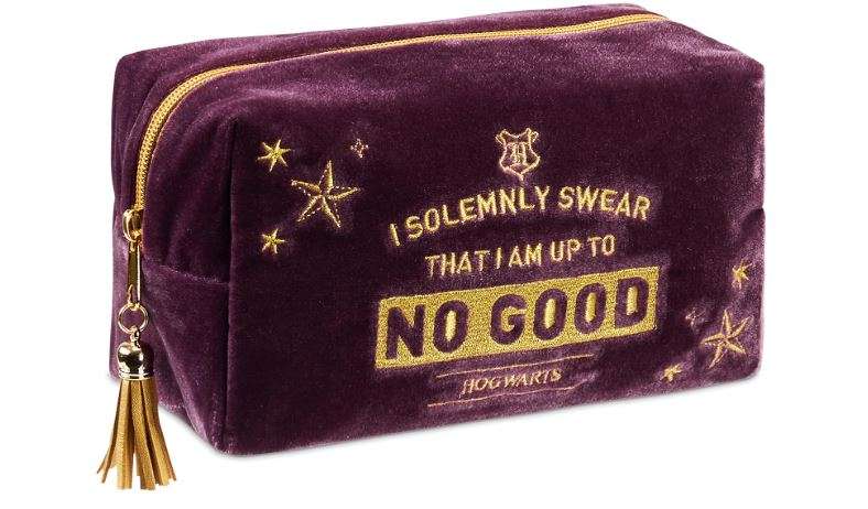Harry Potter Makeup Bag, Elegant Cosmetic Bag, Suitable as Makeup Organizer, Toiletry Bag, or Travel Pouch, Spacious Makeup Pouch, Velvet Fabric with Gold...
