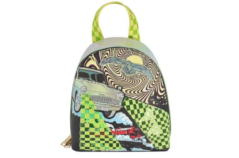 Concept One Fred Segal Harry Potter Mini Backpack, Back to Hogwarts Abstract Small Travel Bag for Men and Women, Multi, 8 Inch 