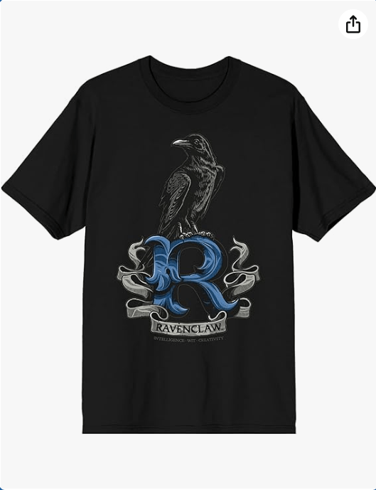Harry Potter Ravenclaw Raven Men's Black T-Shirt