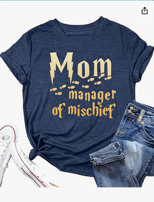 Funny Mom Shirt Women Mom Manager Shirt Magical Mama Shirt Mothers Day Short Sleeve Tee Tops