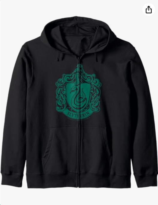 Harry Potter Slytherin Simple House Crest Zip Hoodie