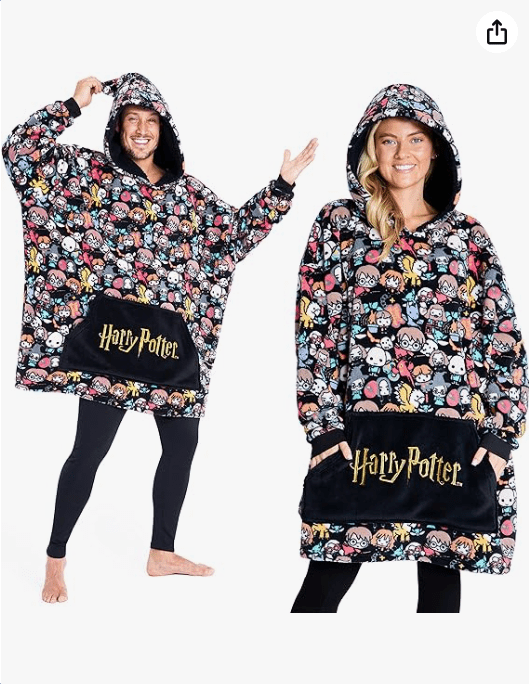 Harry Potter Blanket Hoodie for Kids Cozy Hogwarts Warm Fleece Wearable Blanket