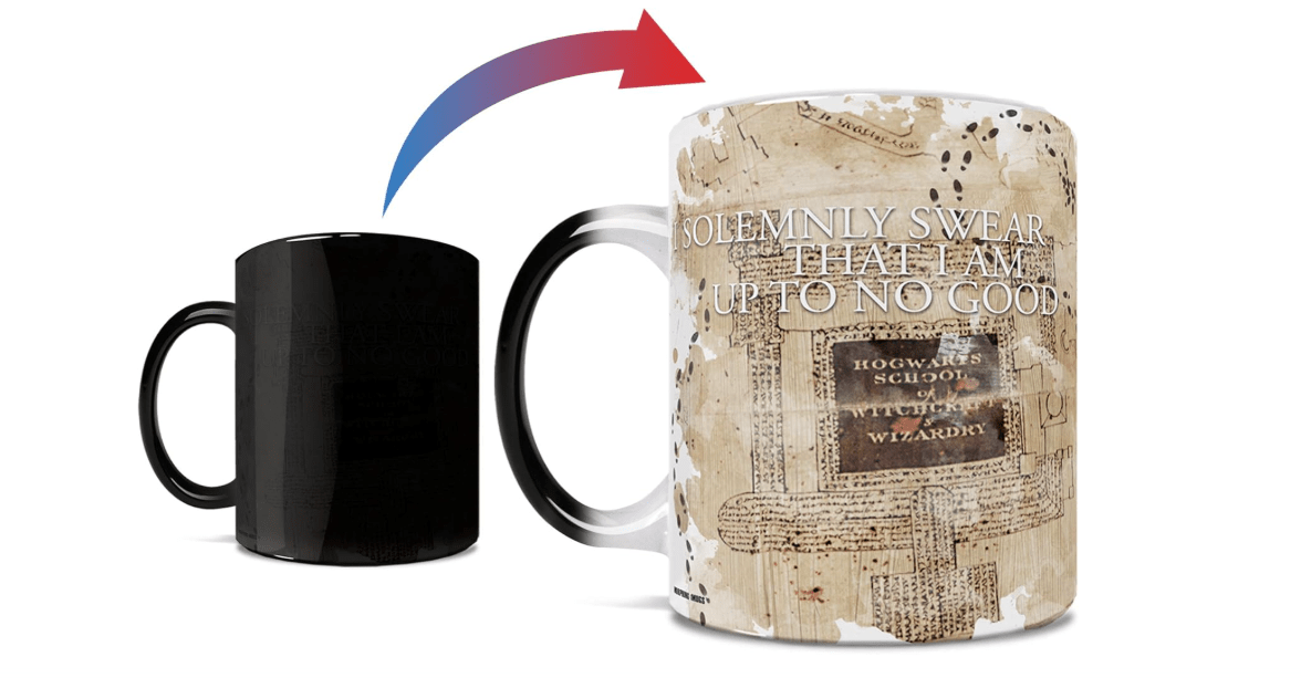 
Harry Potter - Marauder's Map - One 11 oz Morphing Mugs Color Changing Heat Sensitive Ceramic Mug – Image Revealed When HOT Liquid Is Added!