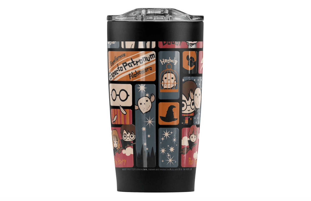 
Logovision HARRY POTTER/CUTE CHIBI PATTERN - Stainless Steel Tumbler 20 oz Coffee Travel Mug/Cup, Vacuum Insulated & Double Wall with Leakproof Sliding