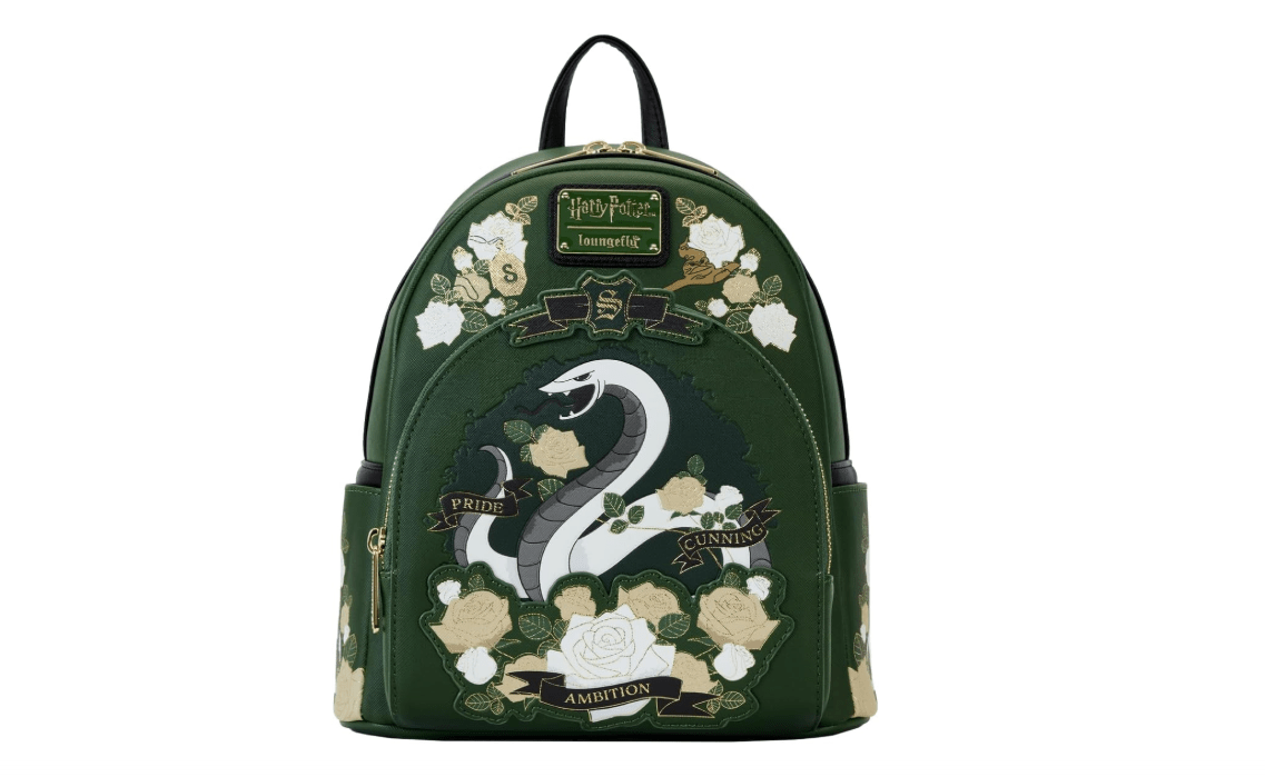 
Loungefly Harry Potter Slytherin House Floral Tattoo Mini Backpack