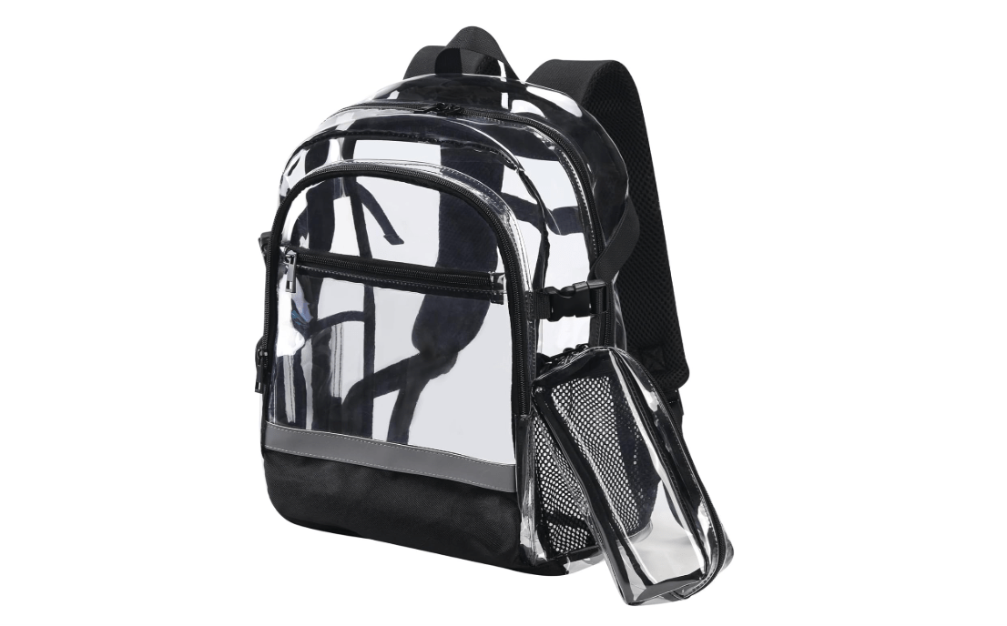 
BORMELUN Clear Backpack with Pencil Case - Heavy Duty Transparent Backpack for School, Ideal for Boys, Girls, and Men, Durable Clear Bookbag for Students