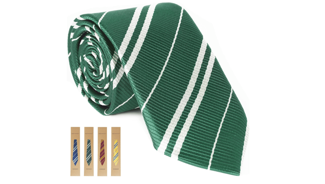 MISS FANTASY Halloween Cosplay Tie for Themed Party Costume Accessory - Classic Green Necktie, Unisex Adult, Satin (M, 58in)