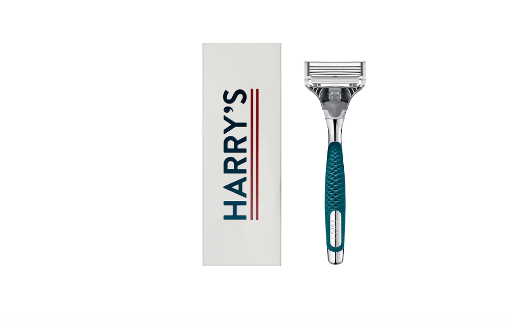 Harry's Razors for Men - Winston Chrome Razor Handle, 1 Handle and 1 Razor Blade Refill (German-Engineered Blades with Lubricating Strip and Precision