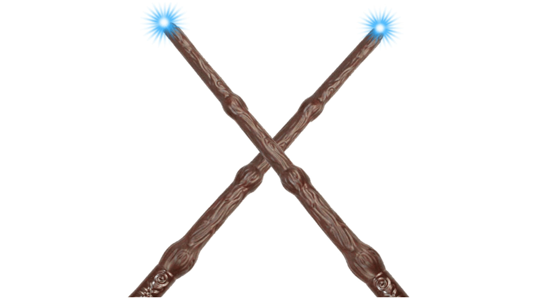 
Cildea Light Up Magic Wizard with Sound Illuminating Toy Wand for Girls Boys Party Costume Cosplay Accessory Halloween Favors Brown 2Pcs