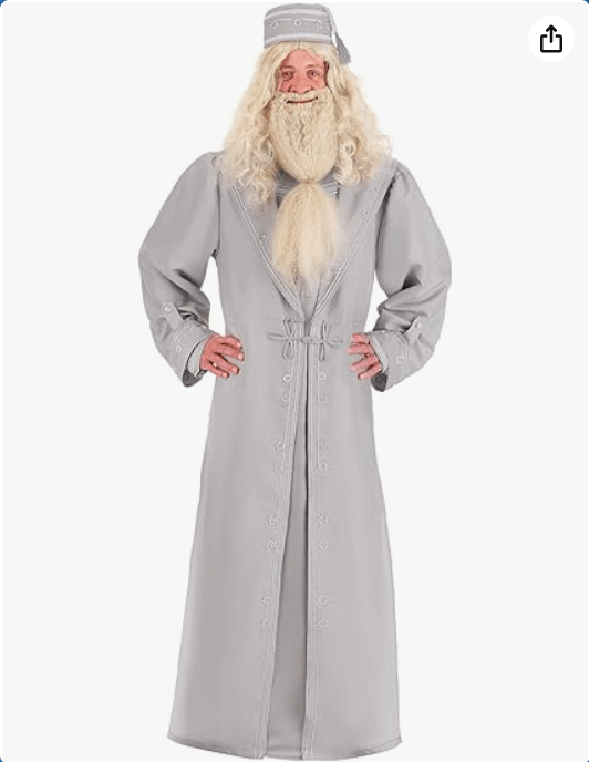 Men's Deluxe Adult Professor Dumbledore Costume - Headmaster Wizard Outfit Harry Potter Dumbledore Cosplay