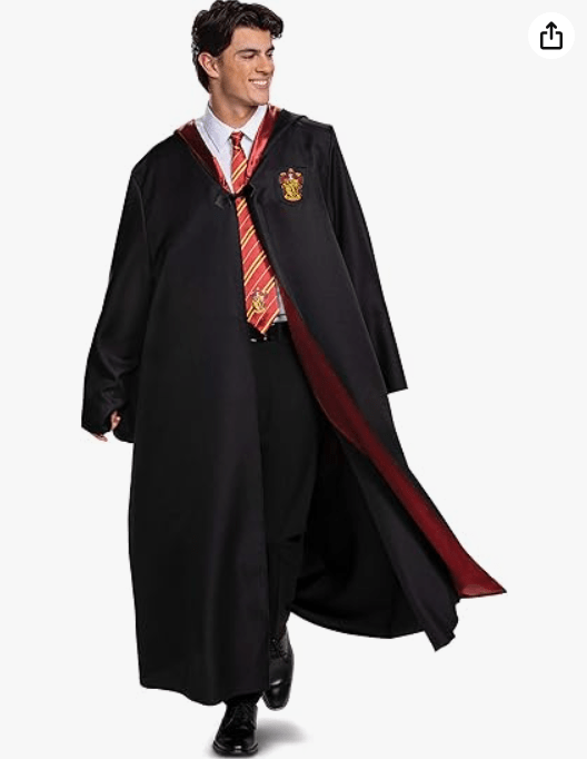 Harry Potter Robe, Deluxe Wizarding World Hogwarts House Themed Robes for Adults, Movie Quality Dress Up Costume Accessory