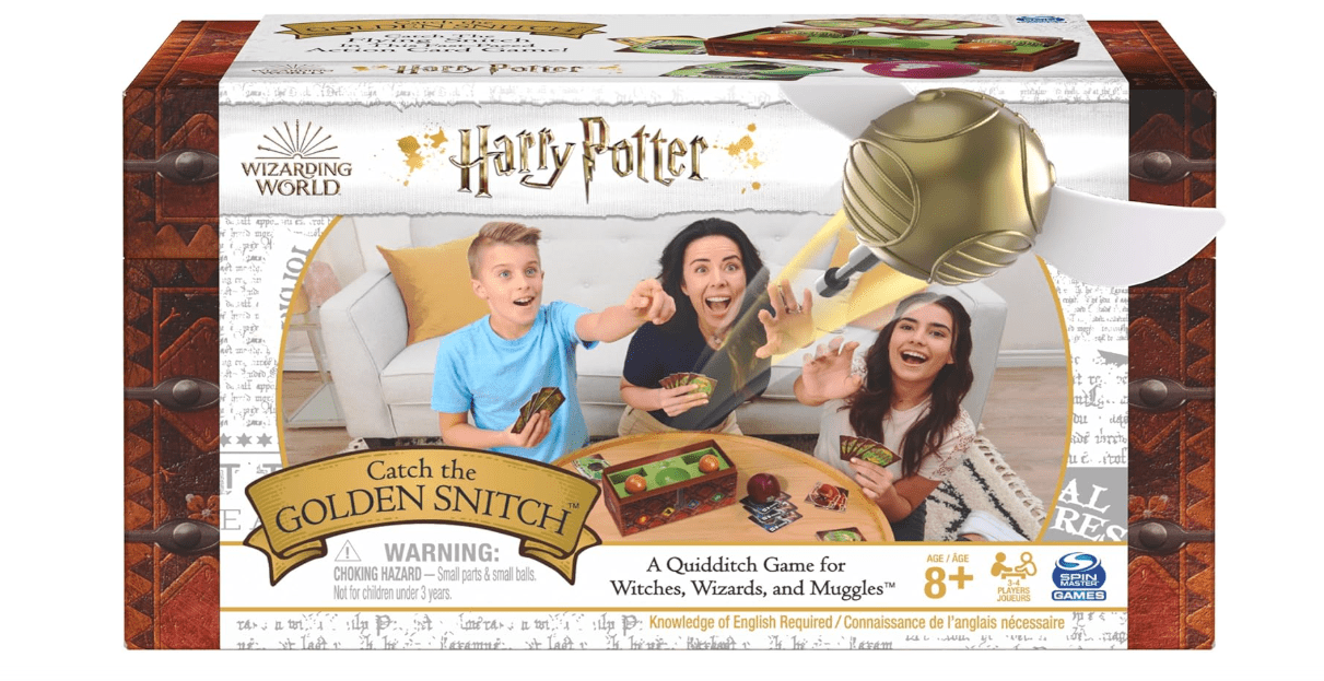 Harry Potter Catch The Golden Snitch, A Quidditch Board Game for Witches, Wizards and Muggles, Family Game Ages 8 & up
