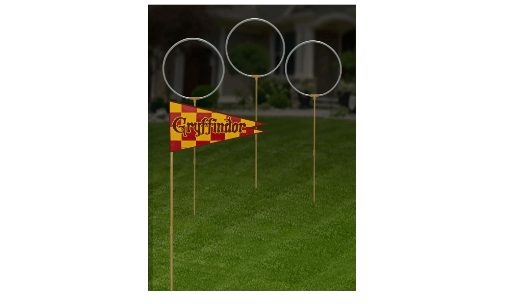 Rubies Harry Potter Quidditch Rings and Flags Lawn Decor for Themed Parties and Halloween, As Shown, One Size