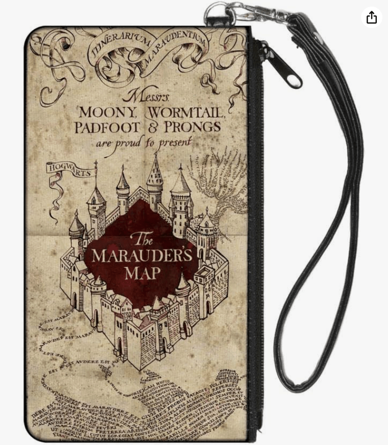 Buckle-Down Zip Wallet Harry Potter Large Accessory, Harry Potter, 8" x 5"