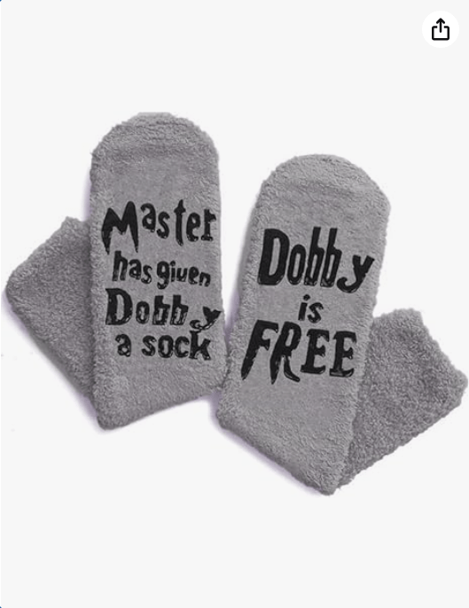 Dobby Socks Womens Winter Warm Fuzzy Socks Novelty Crew Fluffy Slipper Socks Cute Christmas Stocking Stuffers