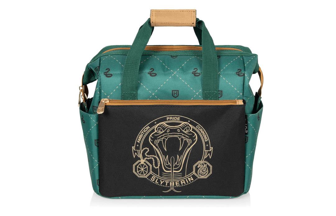 
PICNIC TIME Harry Potter Slytherin On The Go Lunch Cooler, Soft Cooler Lunch Box, Insulated Lunch Bag, (Black with Green Accents)