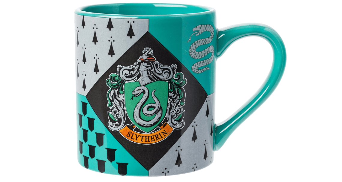 Silver Buffalo Harry Potter Hogwarts Slytherin House Crest Ceramic Mug, 14 Ounces
